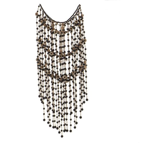 Paris in Rome Cape Necklace Metal and Beads