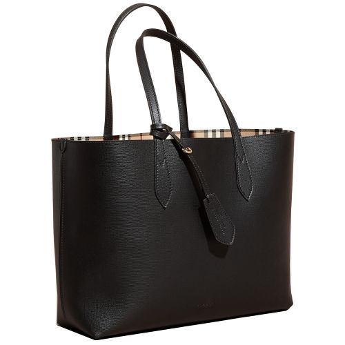 Burberry The Medium Reversible Tote in Haymarket Check and Leather 40496351