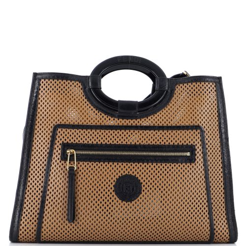 Runaway Shopper Tote Perforated Leather Large