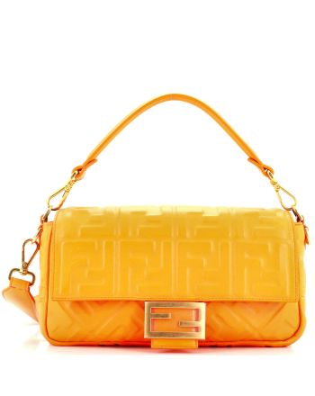 Baguette NM Bag Zucca Embossed Leather Medium